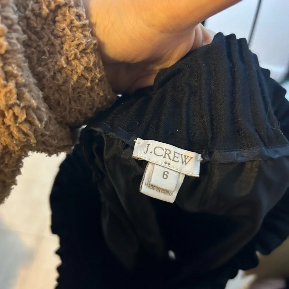 J.Crew Classic Black Wool Paperbag Mini Skirt